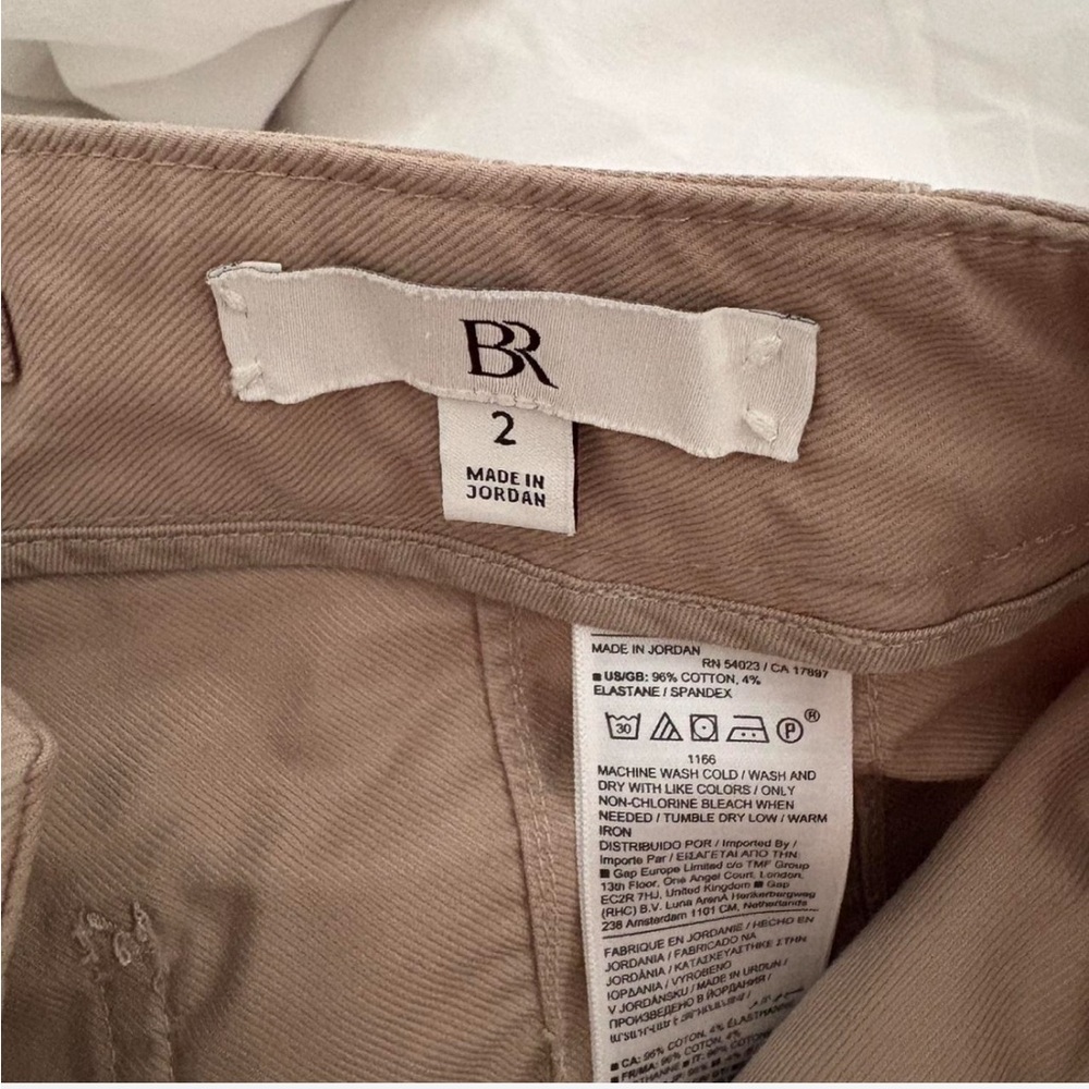 Banana Republic Beige High-Waist Slim Barrel Ankle Pants - Picture 3 of 3